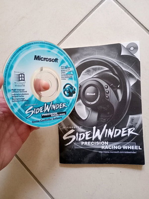 Microsoft Sidewinder Precision Racing Wheel manual and CD used