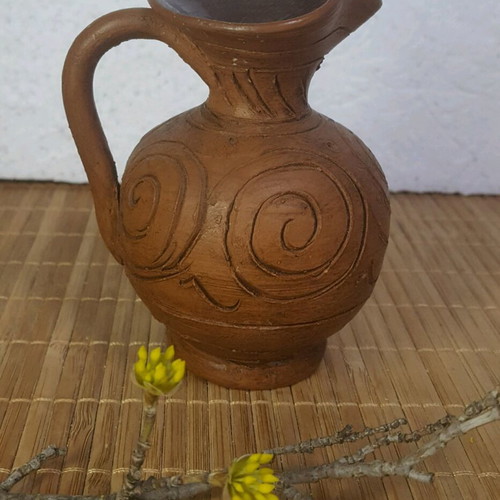 Vintage ceramic vase used, Italian from the 80s