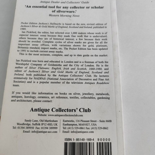 Jackson's Hallmarks Pocket Edition book, like new