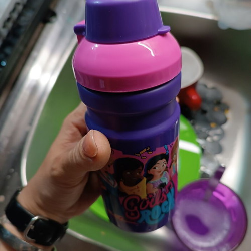 LEGO Friends water bottle 390ml like new, Girls Rock design