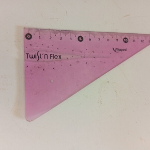 Trigonometry instruments set used, 2 rulers, 9 triangles, 7 protractors