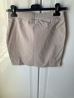 Beige mini skirt like new, cotton, size S/M