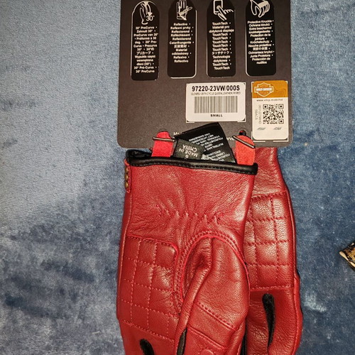 Harley-Davidson 120th Anniversary leather motorcycle gloves, size S