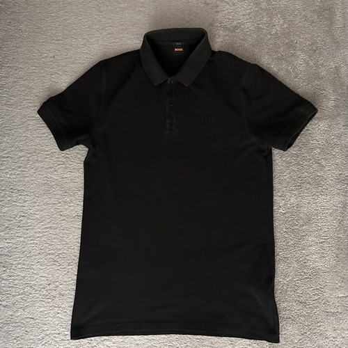 BOSS slim-fit polo shirt, size M, black