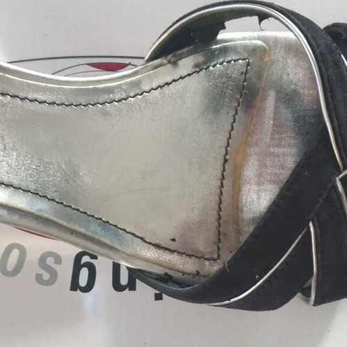 Franco Sarto women's sandals size 39 used, black and silver