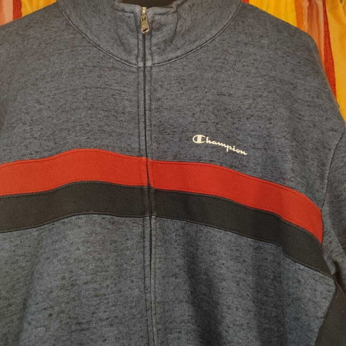 Champion Men's Full-Zip Jacket XL Gray-Blue Used