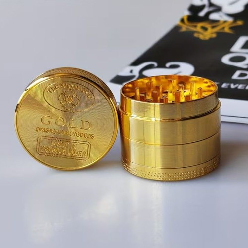Tobacco grinder 38mm gold new, metal
