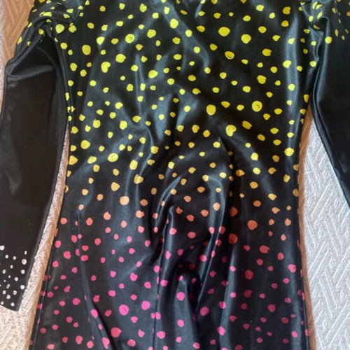 Handmade Rhythmic Gymnastics Leotard with Butterfly Scarf, Like New, Age 10-13