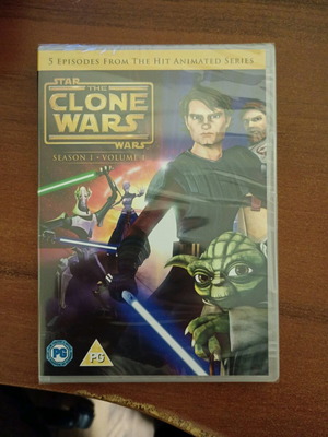 Star Wars The Clone Wars DVD σεζόν 1 τόμος 1 καινούργιο με 5 επεισόδια