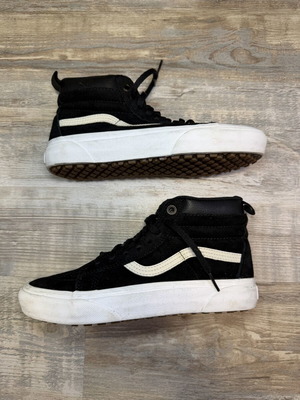 Vans SK8-Hi High Top Sneakers Black Suede Faux Fur Lined used