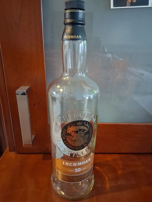 Loch Lomond Inchmoan 10 whisky bottle used, empty
