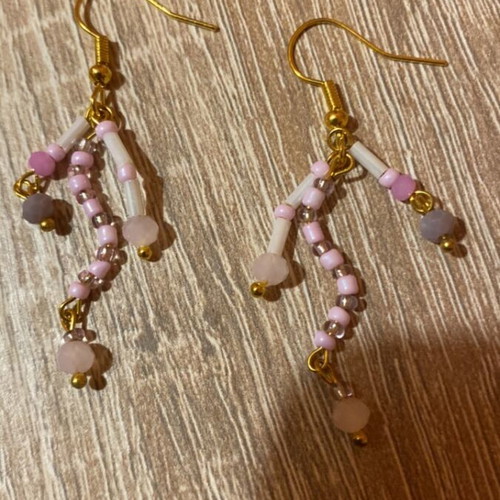Handmade earrings in pink shades inspired by Barbie and enchanted Pegasus made to order