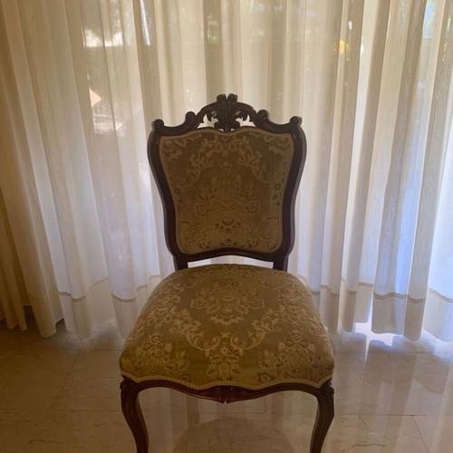 Classic antique living room set like new, solid wood, 1 sofa 2 armchairs