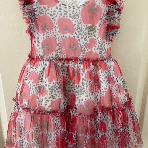 Ebita dress for 3 years old like new, red and white