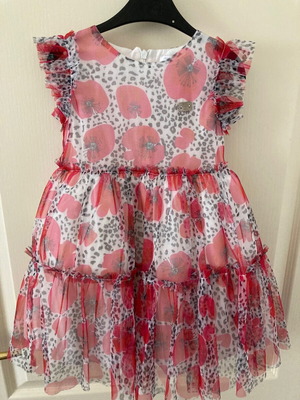 Ebita dress for 3 years old like new, red and white