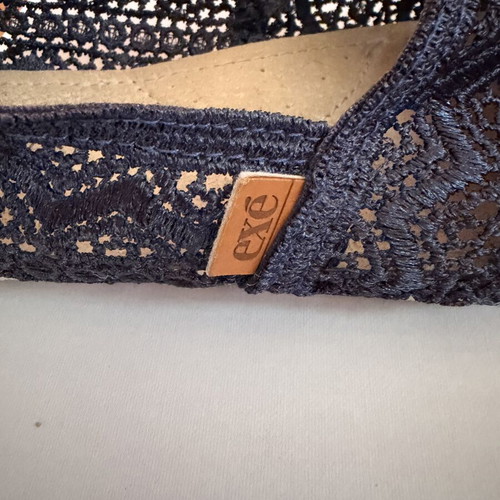 Exe flat espadrilles used, lace, size 37, blue