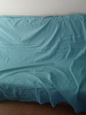Four-seater sofa bed used