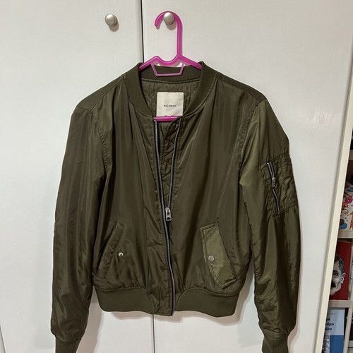 Pull & Bear Lightweight Jacket like new, green, size L