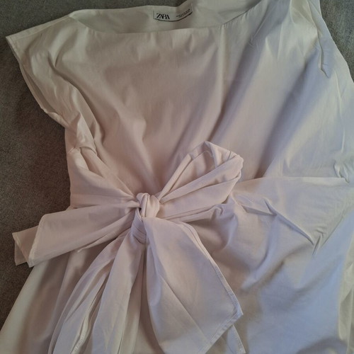 Zara sleeveless shirt, white, size M / 38 / 10