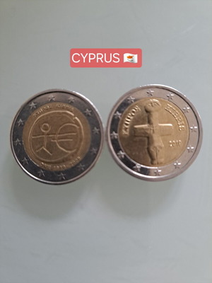 2euro Cyprus new, 2 pieces