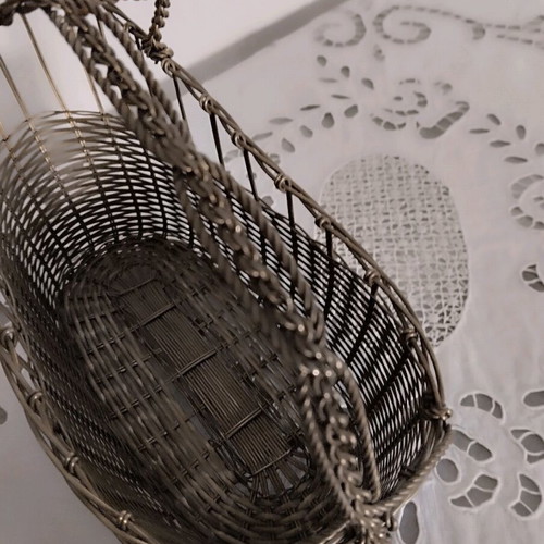 Handmade vintage antique wire basket like new