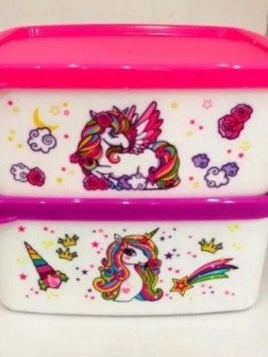 Σετ Unicorn Tupperware 400 ml καινούργιο αεροστεγή δοχεία