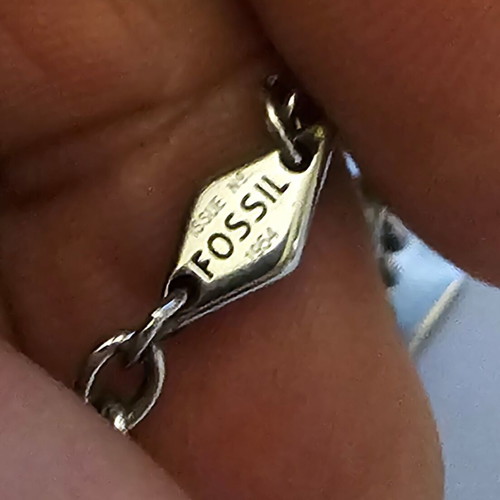 Fossil stainless steel military dog tag used