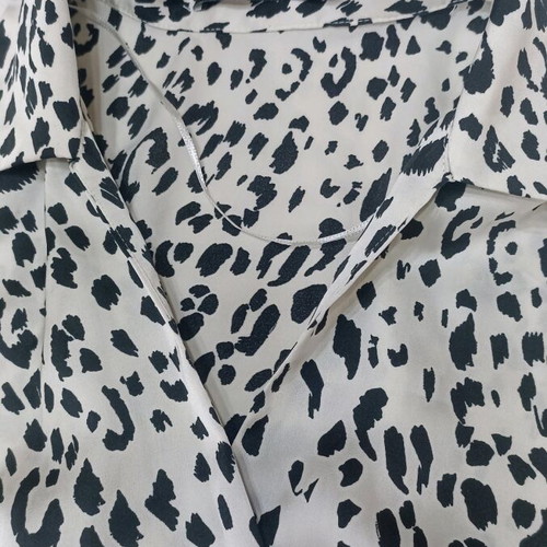 Zara women's wrap dress used, white and black leopard print, size XS