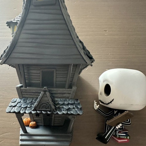 Funko Pop Nightmare Before Christmas Jack Skellington & House set like new