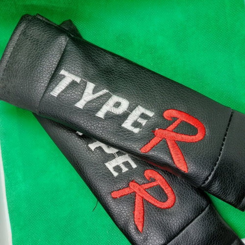 Car seat belt accessory new, TYPE R style, leather