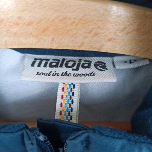Maloja women's jacket large like new, blue and pink