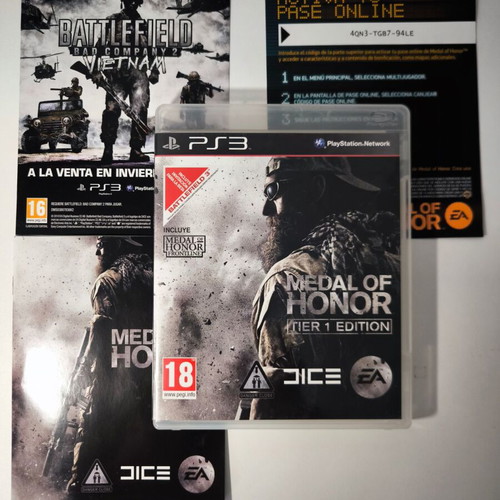Medal of Honor Tier 1 Edition PS3 game with Frontline and Battlefield 3 promo