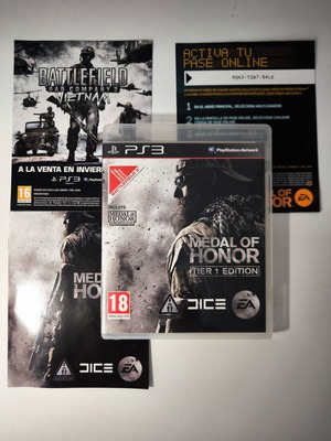 Medal of Honor Tier 1 Edition PS3 game with Frontline and Battlefield 3 promo