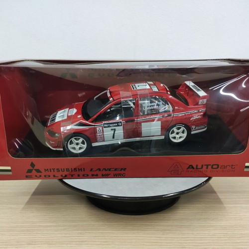 Autoart Mitsubishi Lancer EVO VII WRC #7 2001 T.Makinen metal model 1:18 scale new