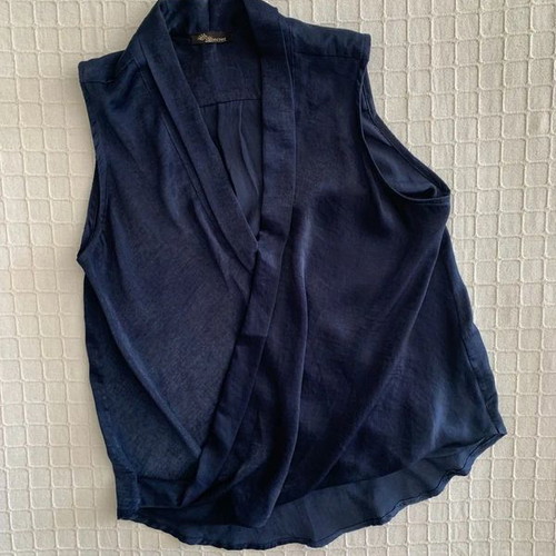 Secret sleeveless blouse L, black and blue