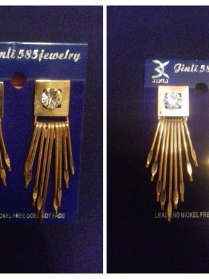 Earrings new gold-colored