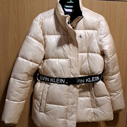 Calvin Klein puffer jacket gold like new, size L