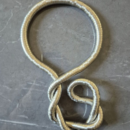 Breil statement silver steel necklace, flexible snake design