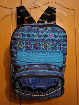 Boho backpack like new, colorful