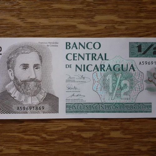 Nicaragua 1/2 Cordoba 50 Centavos banknote new