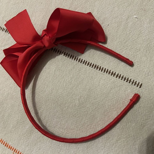 Children's fabric headband red like new from Lapin