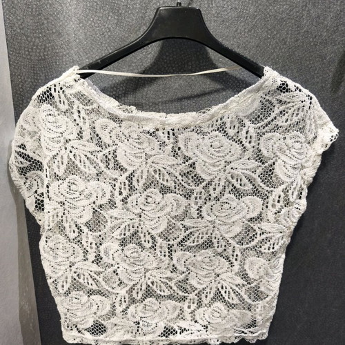 White lace top Bershka like new, boxy fit, one size
