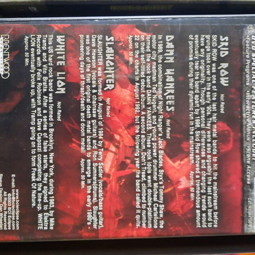 Hard rock and heavy metal DVD collections like new, pack of 4