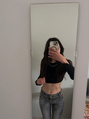 Long-sleeve black top Pull & Bear like new, size S