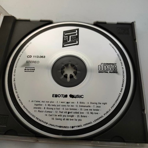 Erotic Music CD like new, collection of 16 songs