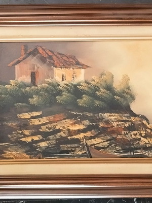 Oil painting "House on the Coast" like new, 50x40 cm