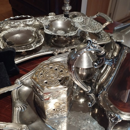 Silver-plated utensils used, set of 16 pieces