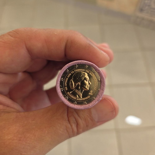 Roll of 25 commemorative 2 euro coins 100 Years from Maria Callas' Birth