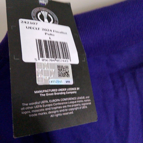 Fiorentina 2024 Final Polo size L new with tags