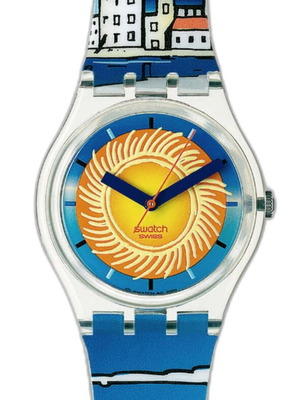 Swatch Nisis wristwatch like new, blue